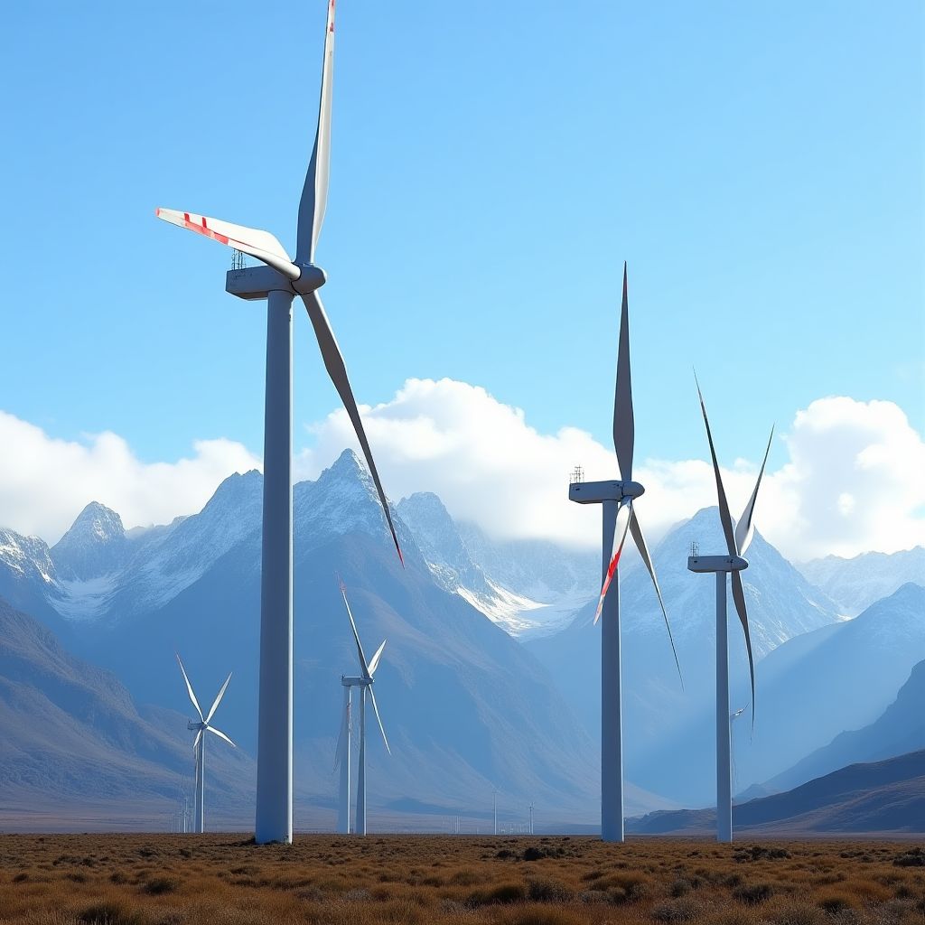 Parque de energía renovable en Patagonia